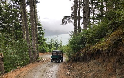 Guided ATV tour on Takshanuk Mountain Trail, Haines Alaska