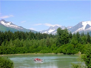Mendenhall River rafting adventure, Juneau Alaska